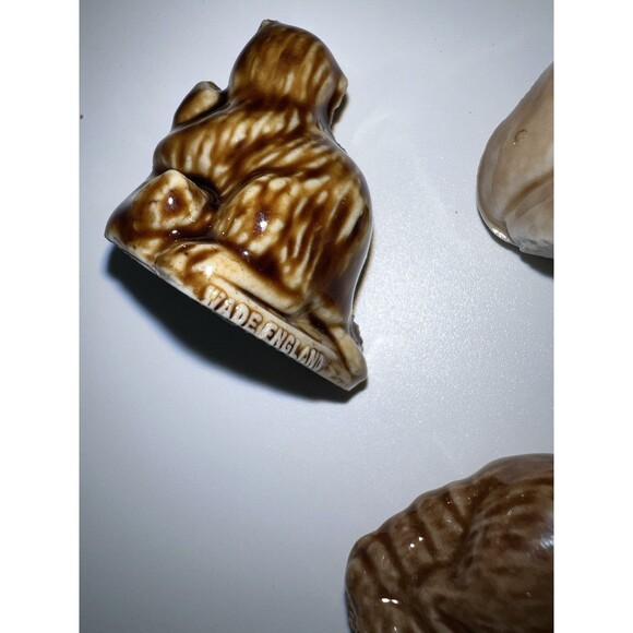 Wade Whimsies NOAH'S ARK ANIMALS Red Rose Tea Mini Ceramic Figures England 4pc - Picture 3 of 10